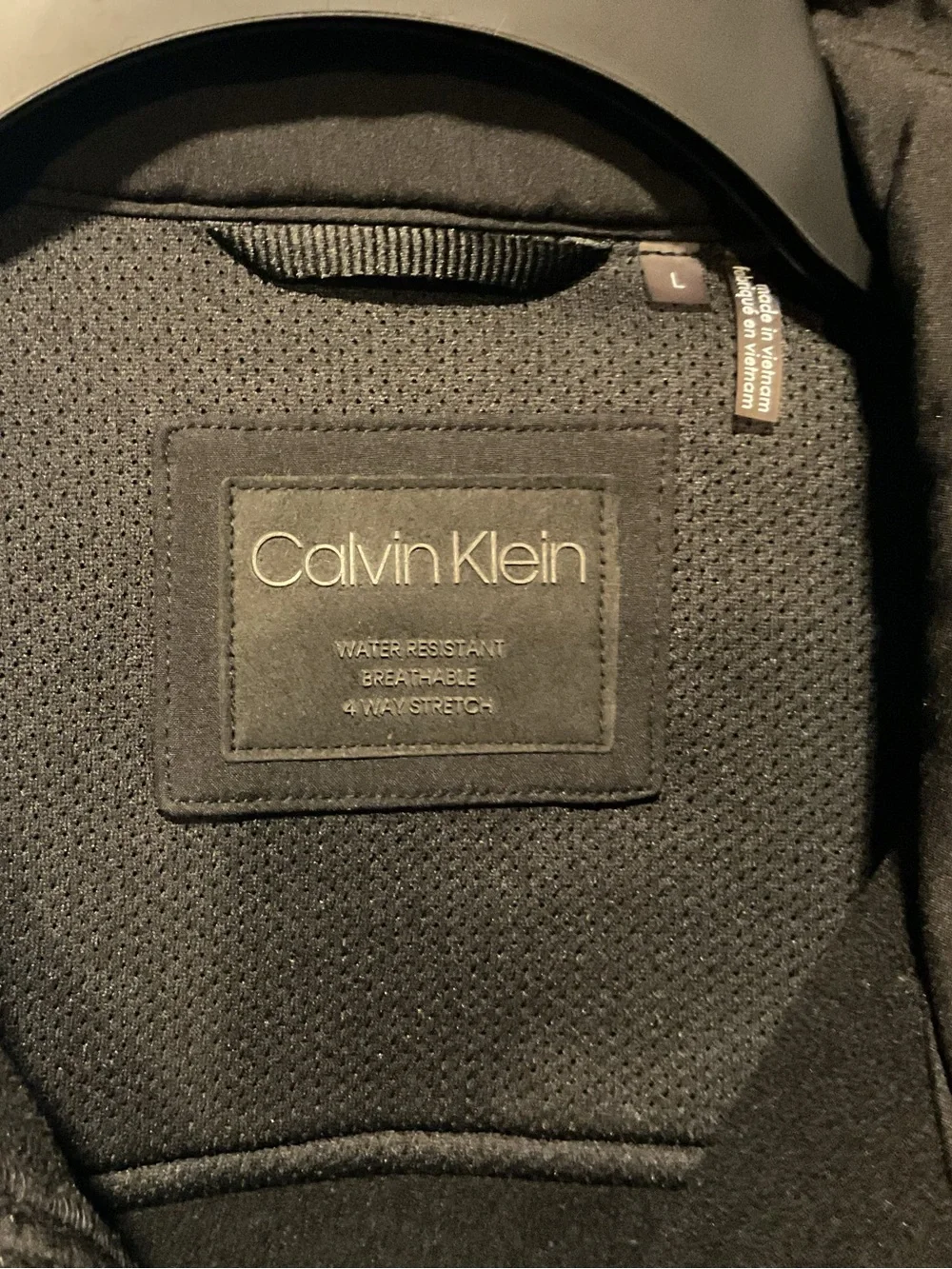Men’s Black Calvin Klein Water-Resistant Softshell Jacket